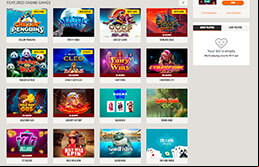 image of casino games selection at ignition casino