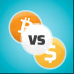 Bitcoin vs Fiat Cash Icon
